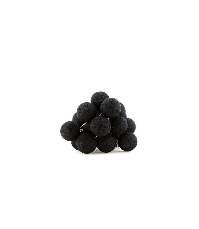 1 Set of 20 LED Black 5cm Cotton Ball Battery Powered String Lights Christmas Gift Home Wedding Party Bedroom Decoration Outdoor Indoor Table Centrepiece - SuperSaverAU - view 4