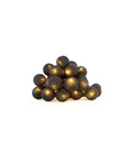 1 Set of 20 LED Black 5cm Cotton Ball Battery Powered String Lights Christmas Gift Home Wedding Party Bedroom Decoration Outdoor Indoor Table Centrepiece - SuperSaverAU - view 5