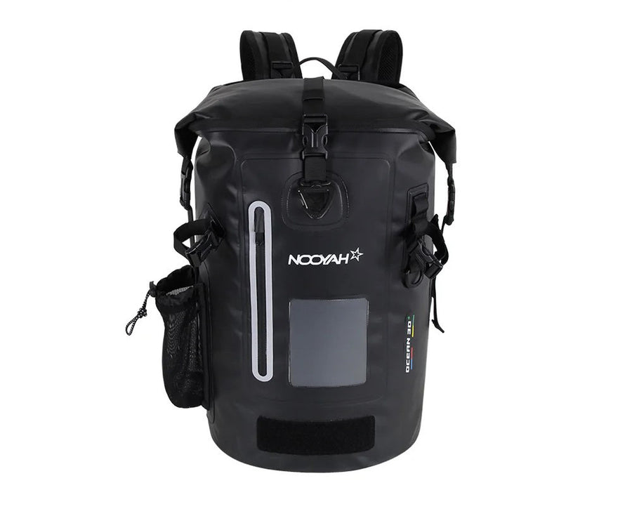 NOOYAH 30L Black Waterproof Outdoor Sports Backpack with Roll Top Closure - SuperSaverAU - view 1