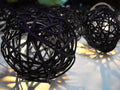 1 Set of Black 5cm Rattan Cane 50 Ball Battery Powered LONG 5m String Lights Christmas Gift Home Wedding Party Bedroom Decoration Table Centrepiece - SuperSaverAU - view 2