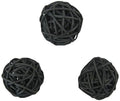 1 Set of Black 5cm Rattan Cane 50 Ball Battery Powered LONG 5m String Lights Christmas Gift Home Wedding Party Bedroom Decoration Table Centrepiece - SuperSaverAU - view 3