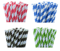 50 Pack Black & White Eco Paper Drinking Straws - SuperSaverAU - view 4