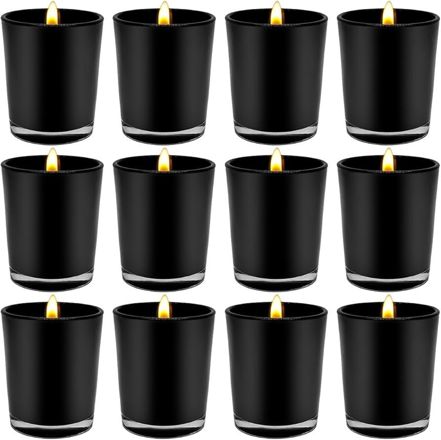 Premium Matte Black Tealight Candle Holders - 20 Pack