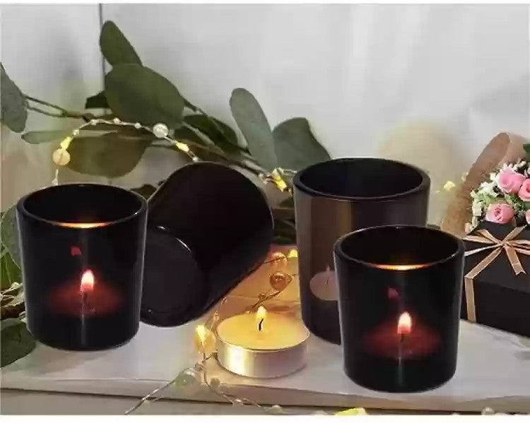 Premium Matte Black Tealight Candle Holders - 40 Pack