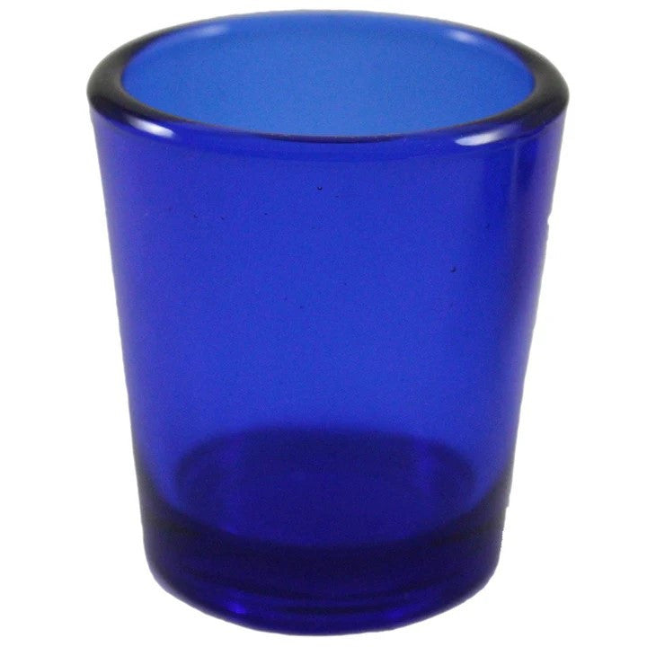 Premium Votive Tealight Candle Holders - Blue Glass, 20 Pack