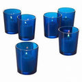 Premium Votive Tealight Candle Holders - Blue Glass, 20 Pack