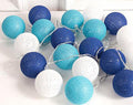 20 LED Blue Cotton Ball Lights Battery Powered for Cozy Decor - SuperSaverAU - view 1