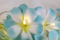 1 Set of 20 LED Tropical Blue Frangipani Flower Battery 3m String Lights Christmas Gift Home Wedding Beach Party Decoration Outdoor Table Centrepiece - SuperSaverAU - view 3