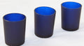 Premium Votive Tealight Candle Holders - Blue Frosted Glass, 40 Pack
