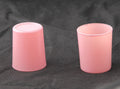 Premium Votive Tealight Candle Holders - Blush Pink Glass, 10 Pack
