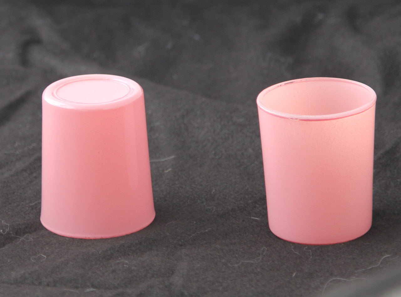 Premium Votive Tealight Candle Holders - Blush Pink Glass, 20 Pack