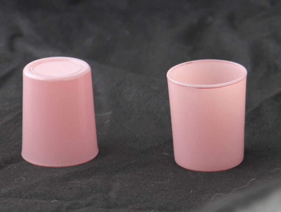 Premium Votive Tealight Candle Holders - Blush Pink Glass, 40 Pack