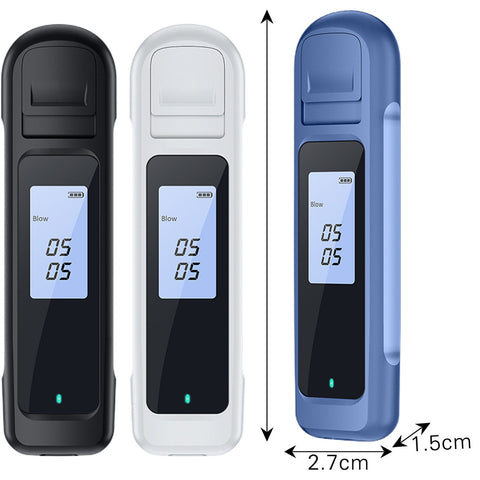Alcohol Breathalyzer Drink Tester LCD Pocket Size Black Handbag Analyzer - SuperSaverAU - view 2