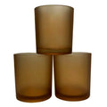 Premium Votive Tealight Candle Holders - Brown Frosted Glass, 40 Pack
