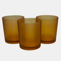 Premium Votive Tealight Candle Holders - Brown Frosted Glass, 40 Pack