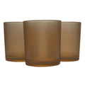 Premium Votive Tealight Candle Holders - Brown Frosted Glass, 40 Pack