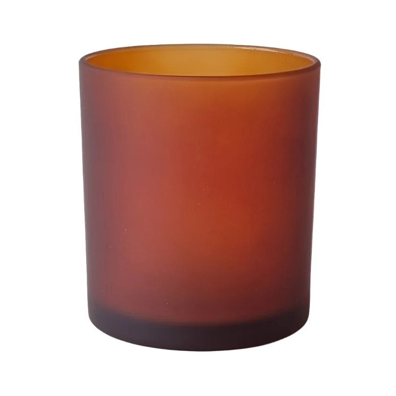 Premium Votive Tealight Candle Holders - Brown Frosted Glass, 40 Pack