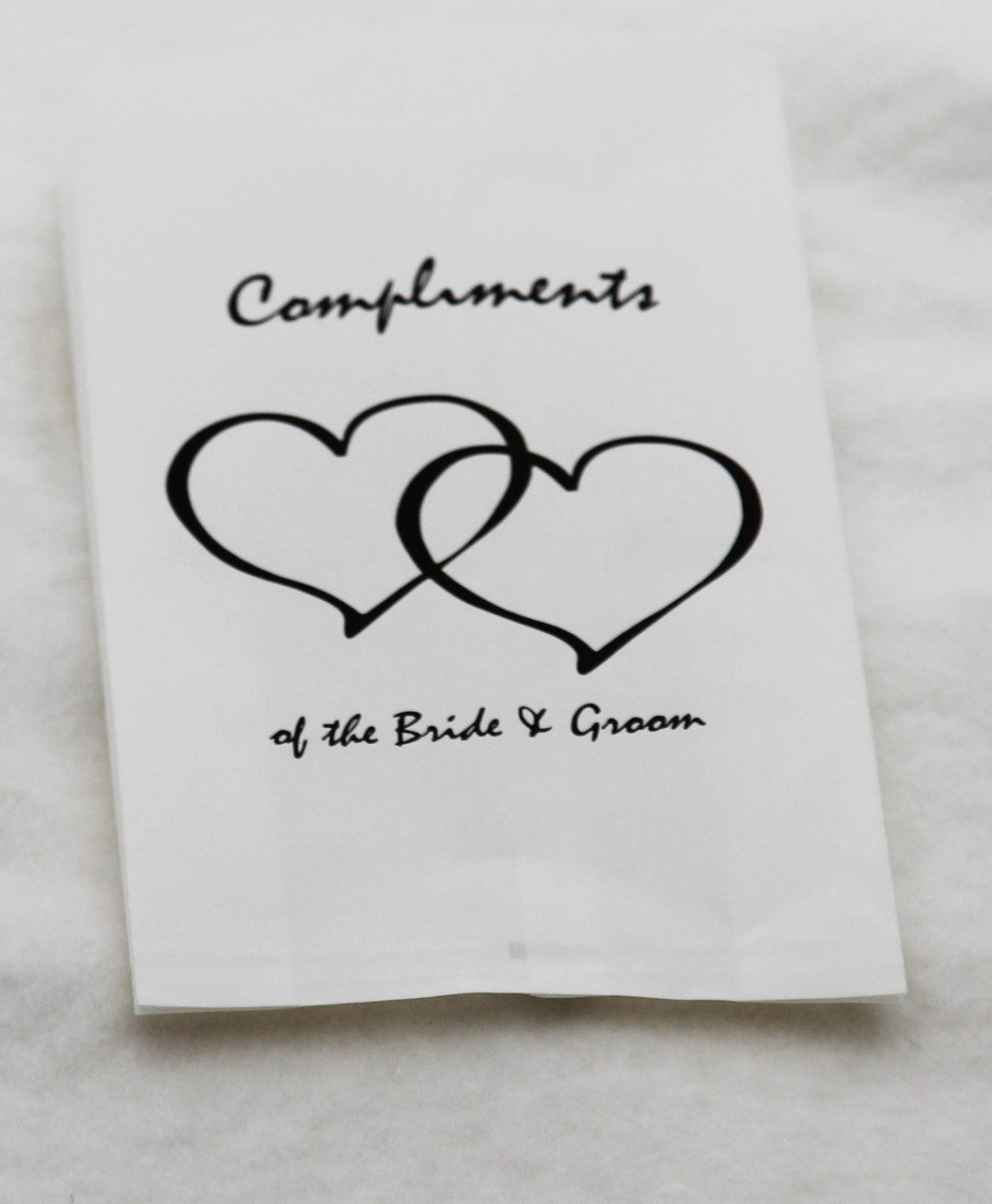 150 Pack Wedding Cake Bags Greaseproof Wax Paper Slice Take Home Favour Heart n Message - SuperSaverAU - view 1
