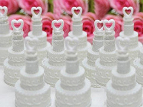 100 Pack Wedding Cake Blow Bubble Bottles White Plastic 6cm High Bomboniere Favour Guest Gift - SuperSaverAU - view 3