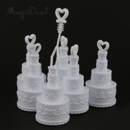 100 Pack Wedding Cake Blow Bubble Bottles White Plastic 6cm High Bomboniere Favour Guest Gift