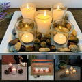 Premium Clear Glass Tealight Candle Holders - 10 Pack