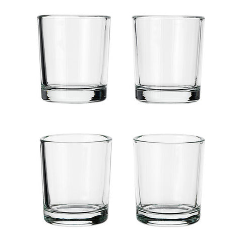 Premium Clear Glass Tealight Candle Holders - 40 Pack
