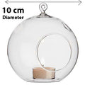 50 Pack Clear Glass Hanging Ball Candle Holders - 10cm for Weddings & Decor - SuperSaverAU - view 1