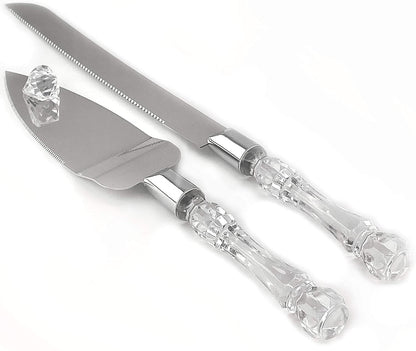 Silver Blade Cake Knife and Server Set