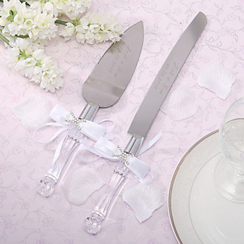 Silver Blade Cake Knife and Server Set