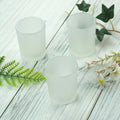 Premium Frosted White Glass Votive Candle Holders - 10 Pack