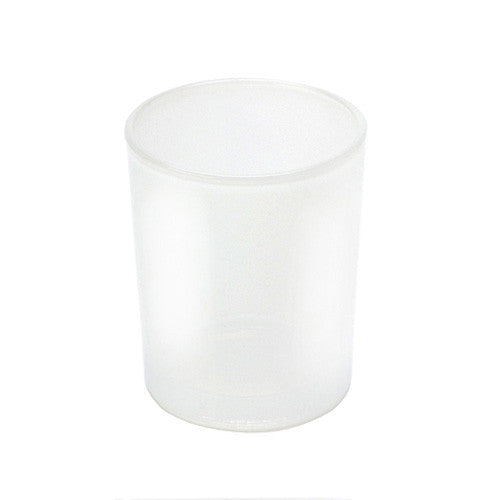 Premium Frosted White Glass Votive Candle Holders - 40 Pack