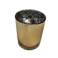 Premium Votive Tealight Candle Holders - Gold Mercury Glass, 10 Pack