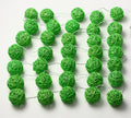 1 Set of Green 5cm Rattan Cane 50 Ball Battery Powered LONG 5m String Lights Christmas Gift Home Wedding Party Bedroom Decoration Table Centrepiece - SuperSaverAU - view 2