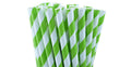 50 Pack Green & White Eco Paper Drinking Straws - SuperSaverAU - view 3