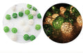 1 Set of Green n White 5cm Rattan Cane 20 Ball Battery Powered 3m String Lights Christmas Gift Home Wedding Party Bedroom Decoration Table Centrepiece - SuperSaverAU - view 3