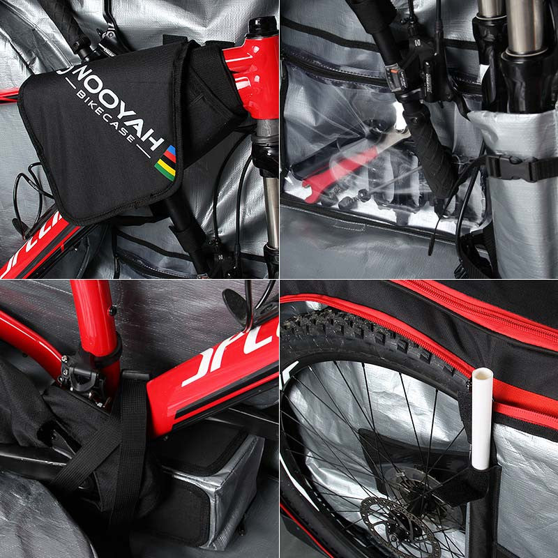 NOOYAH Bike Travel Bag Case Plane Boat Shipping Transport, Fits Cross Country All Mountain Bike, MTB, TT, Road Triathlon Bike 29er 700c - SuperSaverAU - view 7