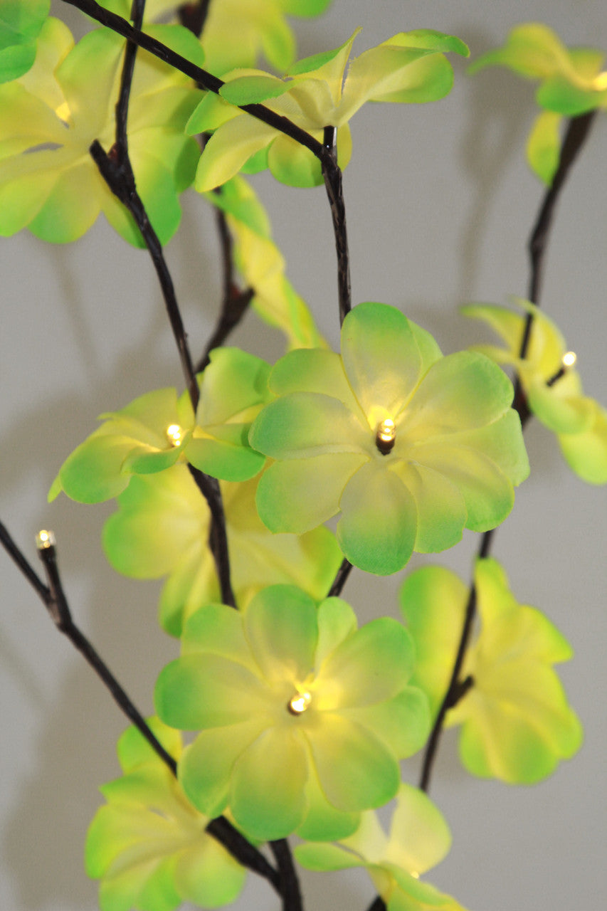 Green Frangipani Stem Fairy Lights 50cm H 20 LED Battery Operated Table Centrepiece - SuperSaverAU - view 2