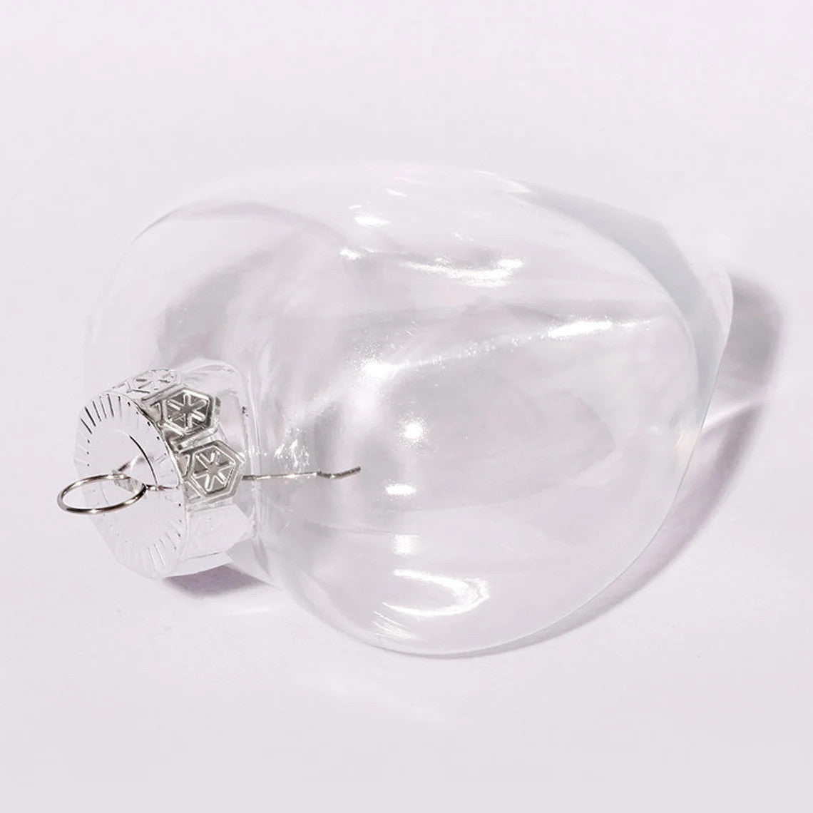 50 Wholesale Pack Iridescent Glass Heart Ornaments Fillable Baubles for Christmas Party Wedding DIY Craft Decorations - SuperSaverAU - view 3