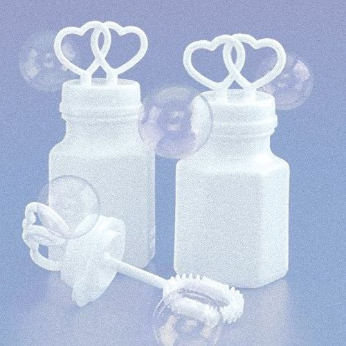 50 Pack Mini Wedding Heart Bubble Bottles send off wedding favors custom party favors - SuperSaverAU - view 1