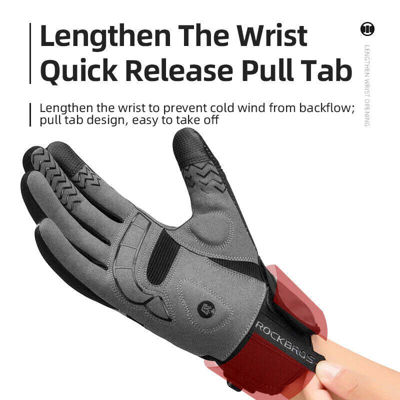 ROCKBROS Heated MTB Cycling Gloves with USB Heating - XL