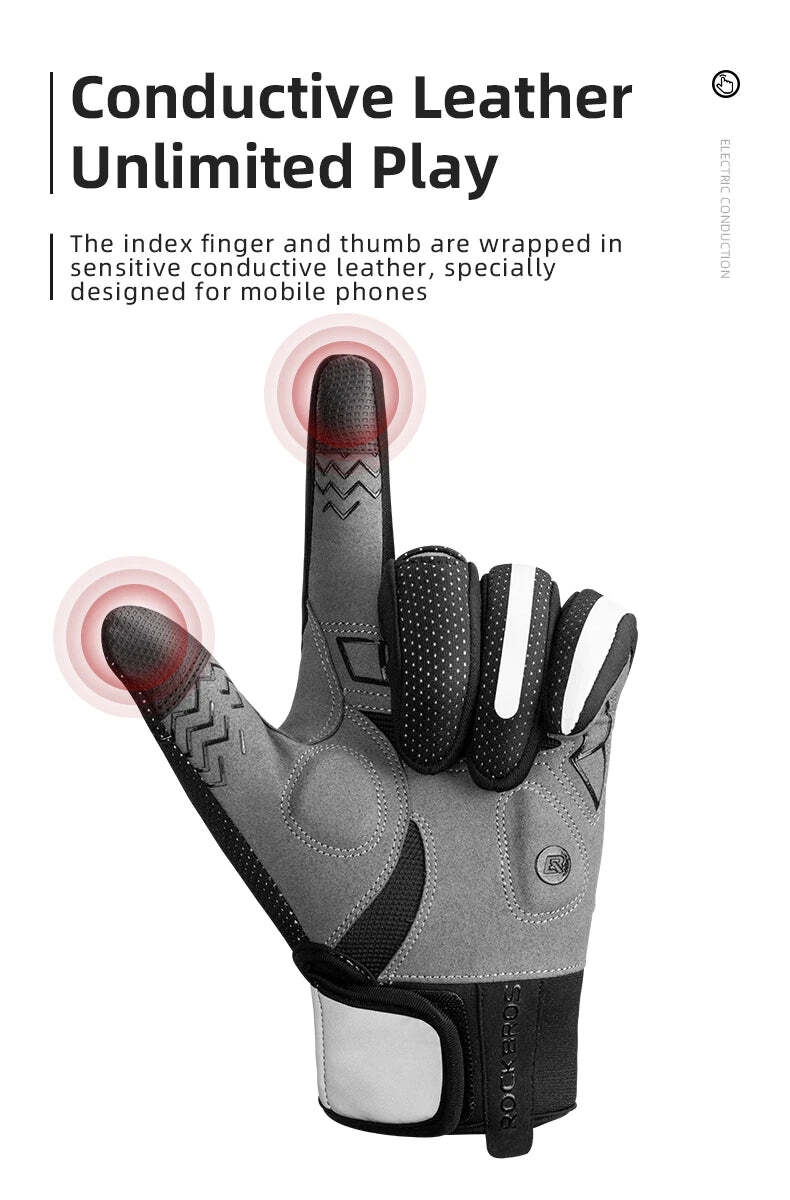 ROCKBROS Heated MTB Cycling Gloves with USB Heating - XL
