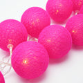 20 Ball HOT Pink 3m String Light Battery Box 5cm Cotton Ball  Christmas Birthday Bbay Girl Special Occasion Decoration - SuperSaverAU - view 1