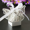 Ivory Cream Butterfly Wedding Favour Boxes - 10 Pack, Elegant Design, Easy Assembly - SuperSaverAU - view 3