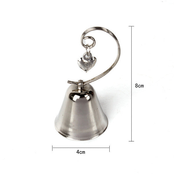 10 Pack Silver Wedding Kissing Bell Name Card Stand Holders