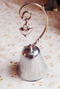 50 Pack of Silver Wedding Kissing Bell Name Card Stand Holder with Heart in Ring Bomboniere Favour Gift - SuperSaverAU - view 3