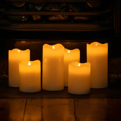25 Pcs LED Block Pillar Candle White Flameless Safe Indoor Battery Power Party Home Decor Wedding Xmas Table Centrepiece