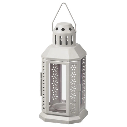Grey Metal Miners Lantern - 21 cm
