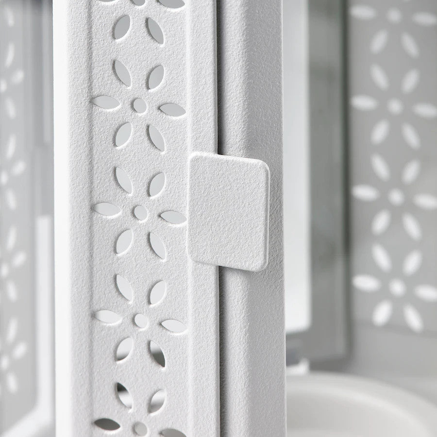 Grey Metal Miners Lantern - 21 cm