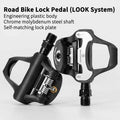 Self Lock Clip In Bike Pedals LOOK KEO Cleat MTB Road 700C Hybrid BMX - Rockbros Black - SuperSaverAU - view 2