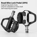 Self Lock Clip In Bike Pedals LOOK KEO Cleat MTB Road 700C Hybrid BMX - Rockbros Black - SuperSaverAU - view 6